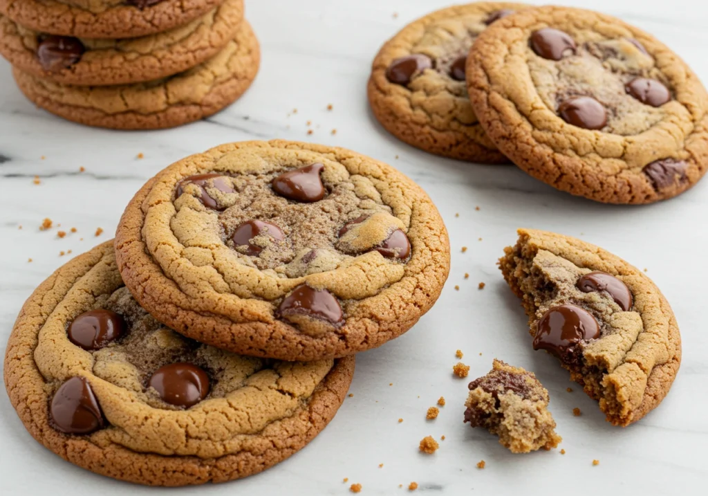 Homemade Classic Chocolate Chip Cookies, soft and chewy, perfect for dessert or snacks.