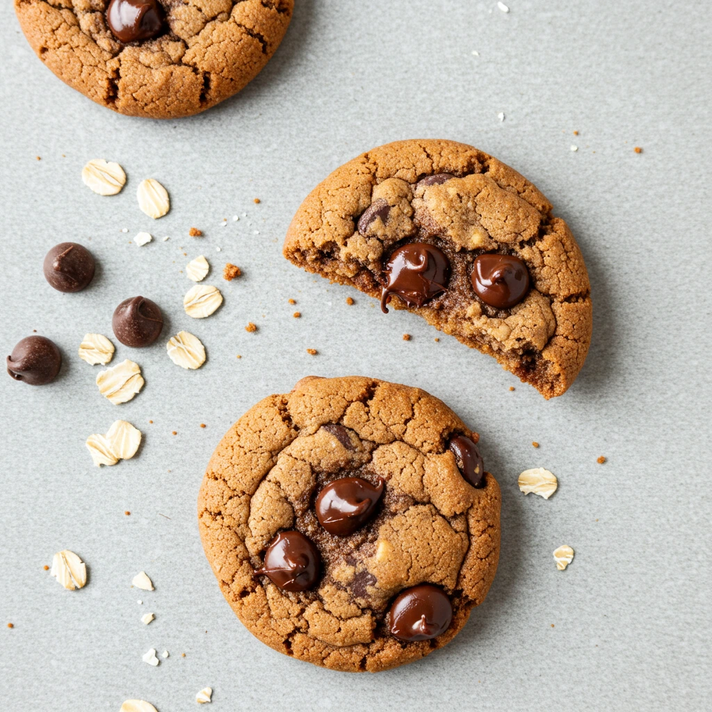 Homemade Healthy Chocolate Chip Cookie recipe, soft and chewy, made with wholesome ingredients