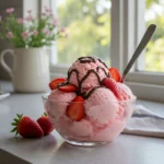 Refreshing Strawberry Snow Ice Cream, a perfect spring dessert for any occasion